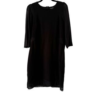 Rebel Wilson X Angels Black Stretchy Sheer Sleeve Sheath Dress Womens Size 1X